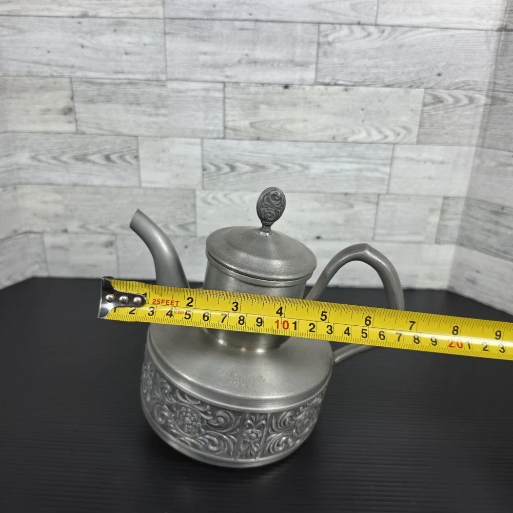 VTG Norske Pewter 1960 Teapot With Lid Made With High Quality Pewter In Norway